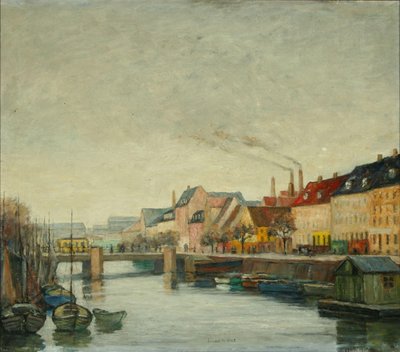 Kanaalscène uit Kopenhagen door Johan Rohde